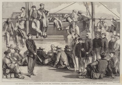 The Revolution in Sicily, Volunteers on Board the Washington Proceeding to Palermo by Thomas Nast